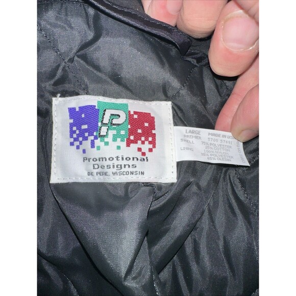 90s Jacket Snap Mens L Patch Logo Schneider National With Linner CHUCK - Picture 9 of 10